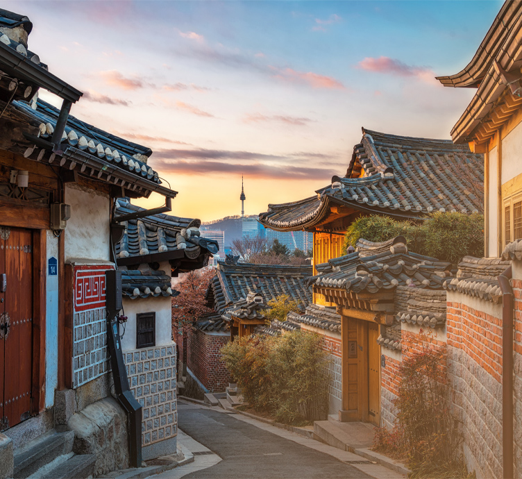 Bukchon Hanok Village of seoul city in Korea